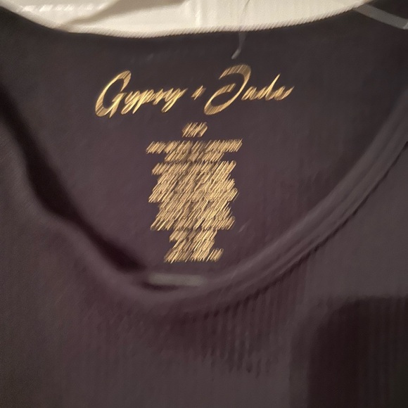 Black Bodysuit with Scoop Neckline by Gypsy + Julie - Picture 2 of 5